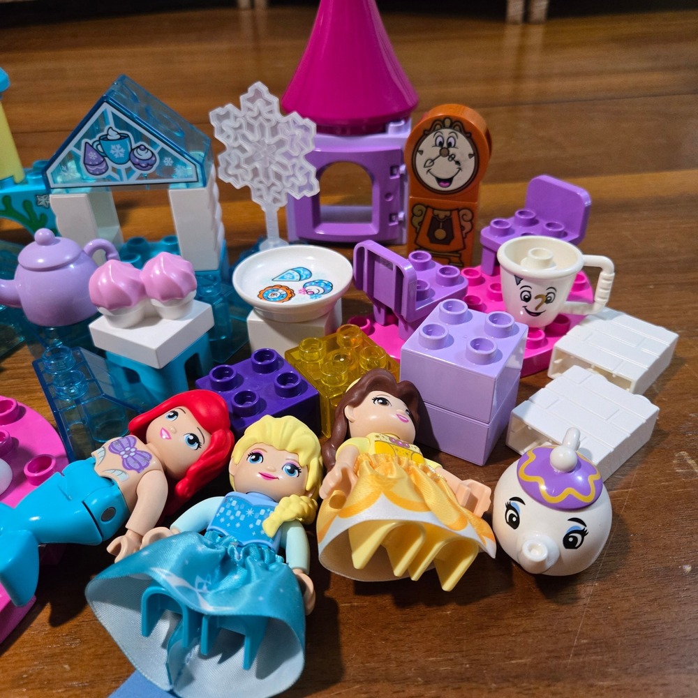 LEGO DUPLO Disney Princess Lot Ariel Elsa Belle Olaf Castle Blocks Pieces